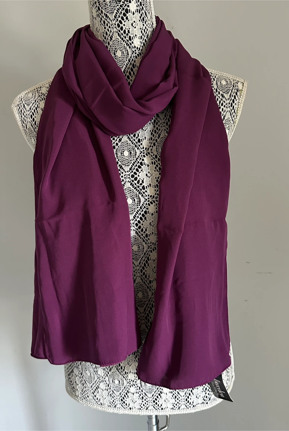 Purple Chiffon Scarf