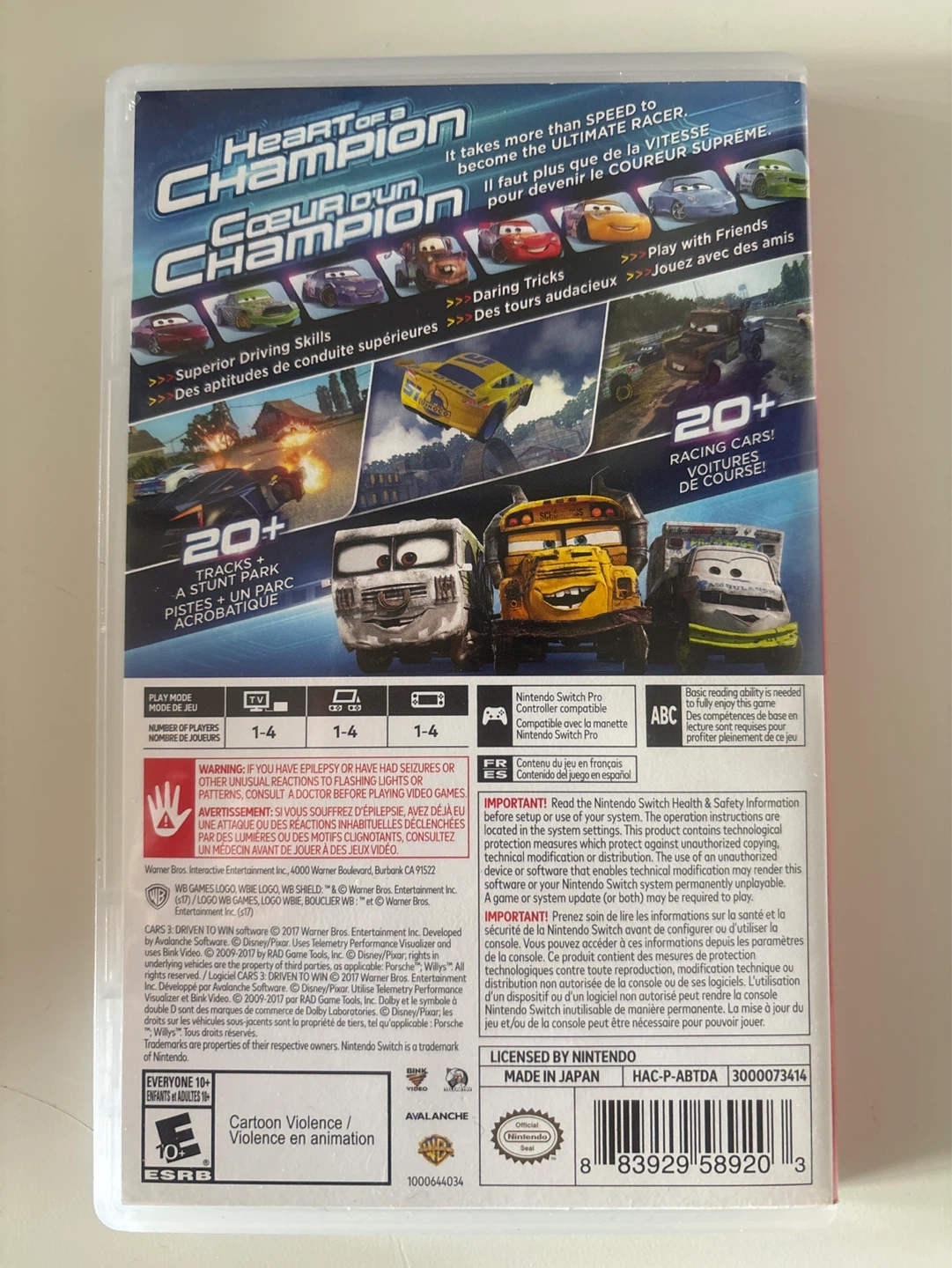 Nintendo Switch Cars 3: Driven to Win Video Game - photo 2