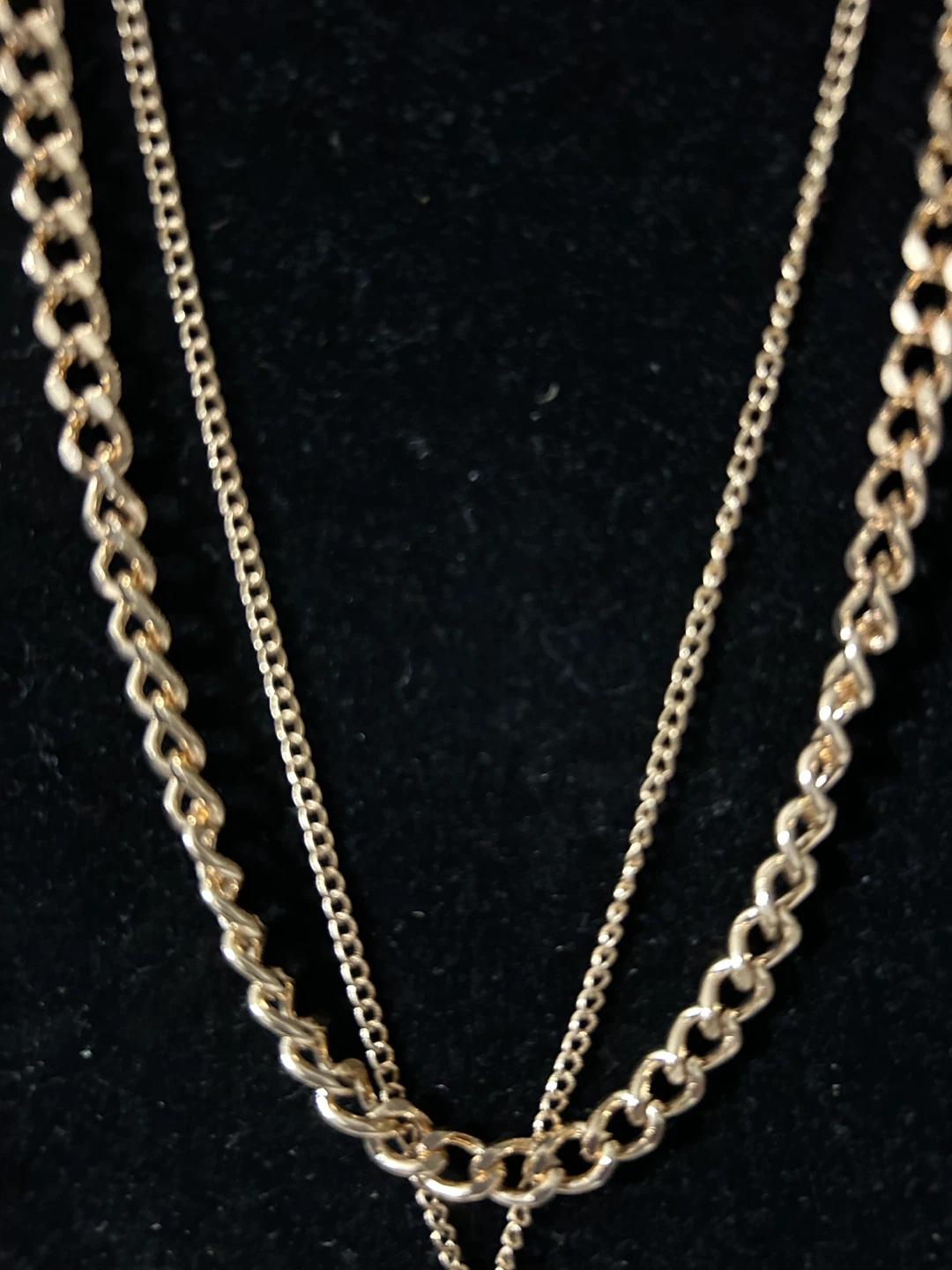 Layered Gold Chain Necklace with "G" Charm