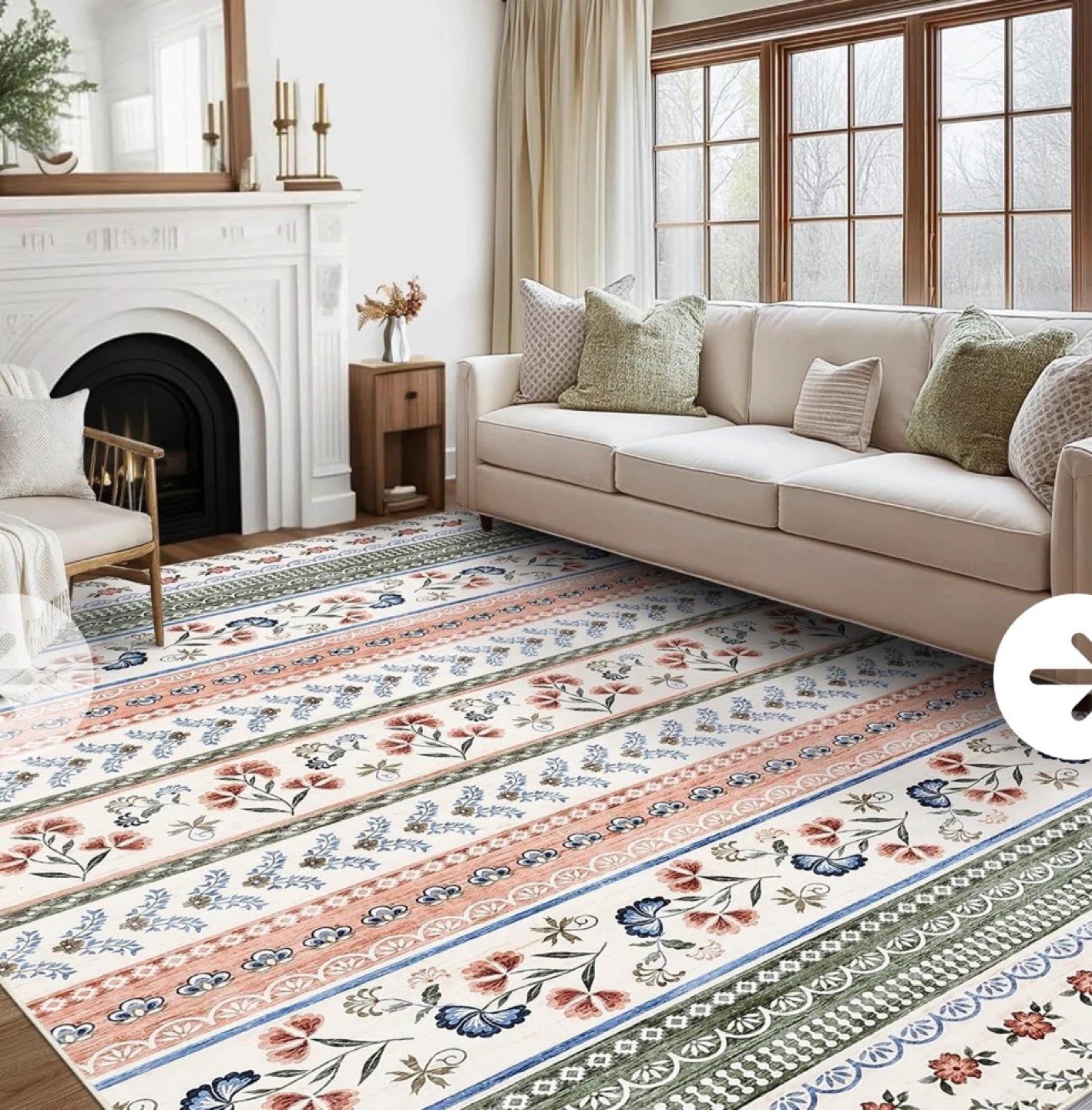 Area Rug - Floral Pattern