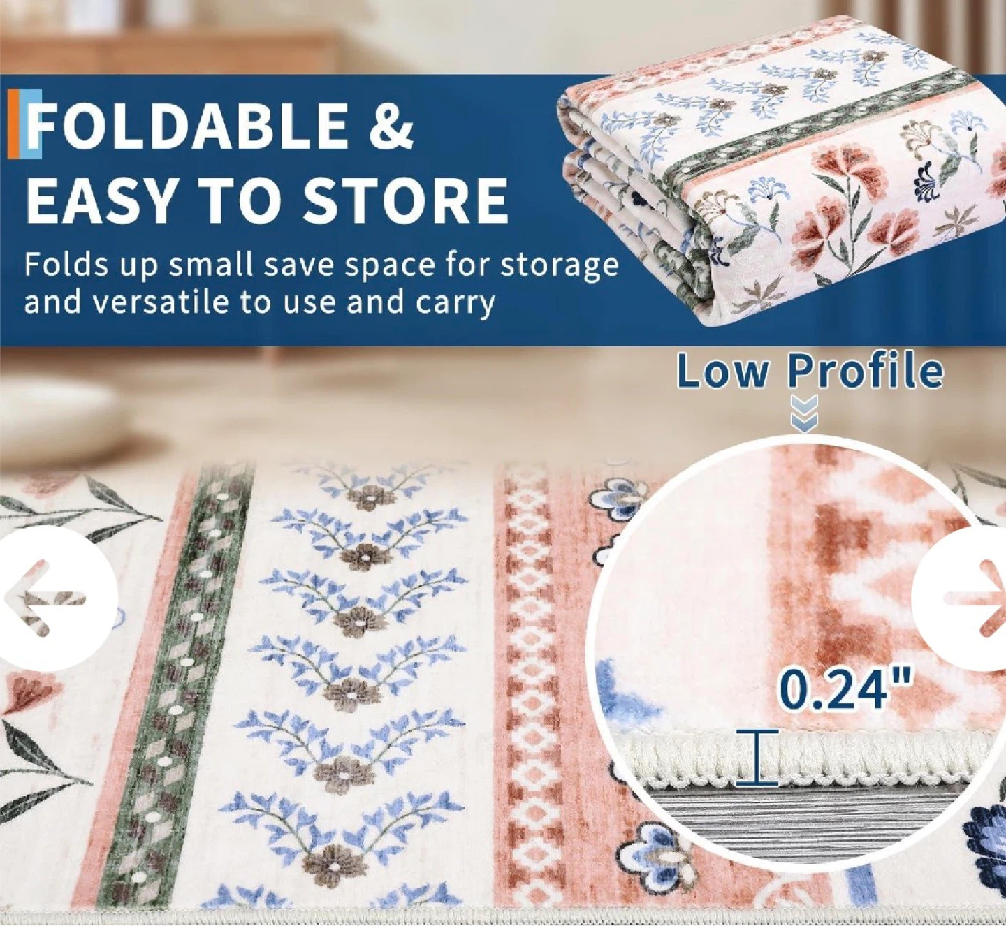 Area Rug - Floral Pattern - photo 3