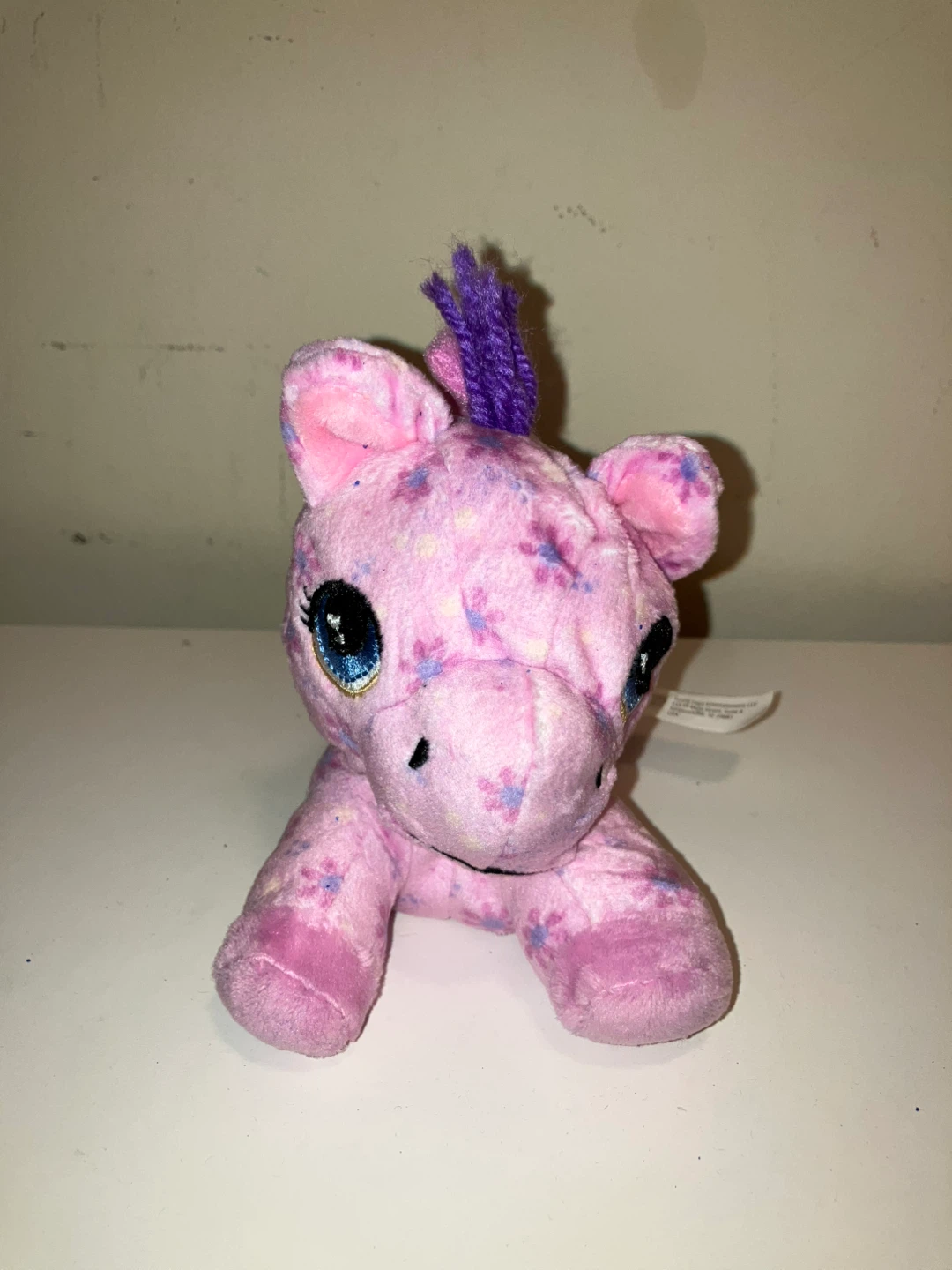 Pink Floral Plush Pony