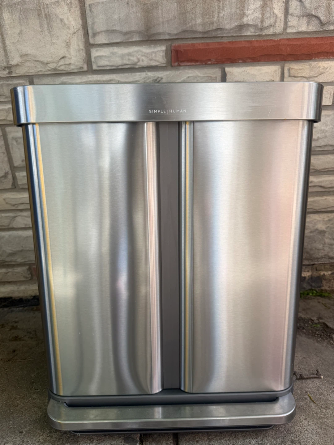 SIMPLEHUMAN Dual Compartment Kitchen Trash Can - photo 2