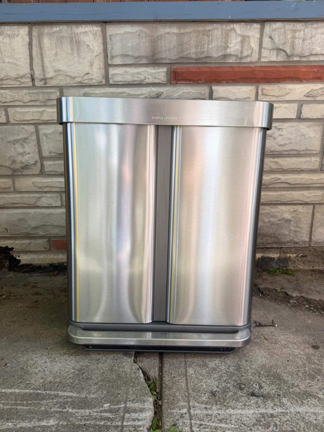 SIMPLEHUMAN Dual Compartment Kitchen Trash Can