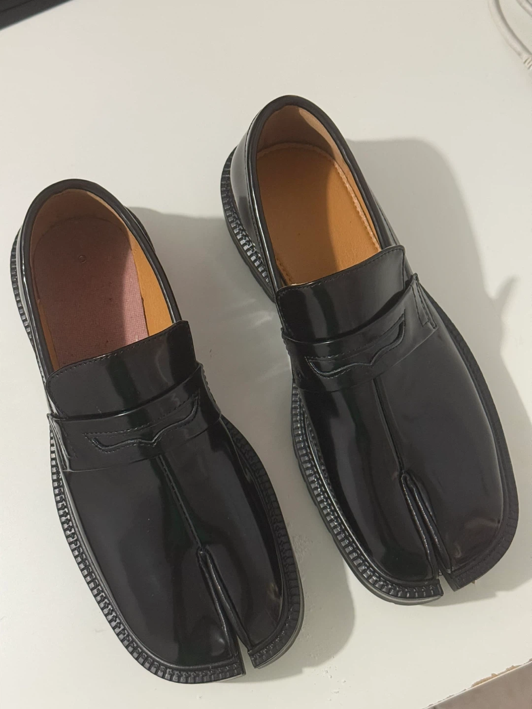 Black Tab Split Toe Loafer Shoes - photo 2