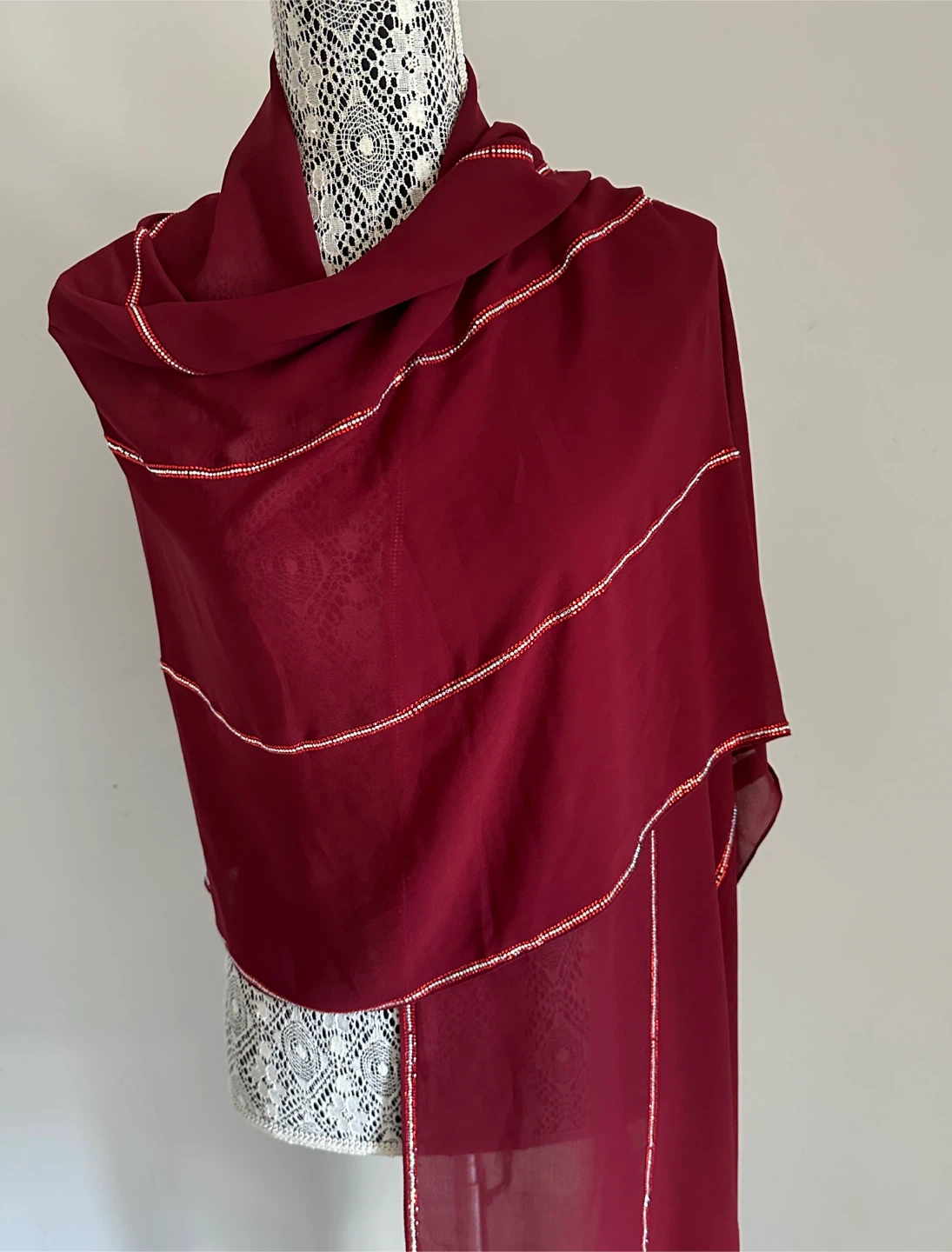 Maroon Scarf - New - $20
