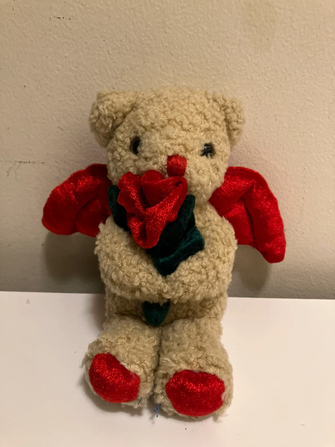 Teddy Bear with Red Wings and Rose Plush Toy - photo 4