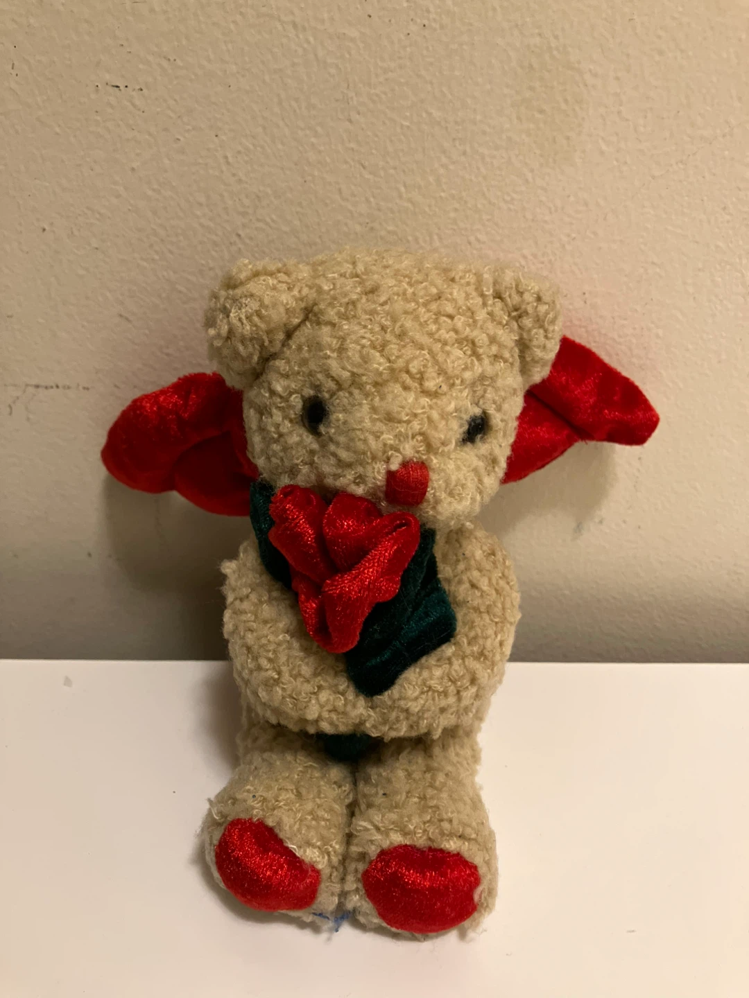Teddy Bear with Red Wings and Rose Plush Toy - photo 3