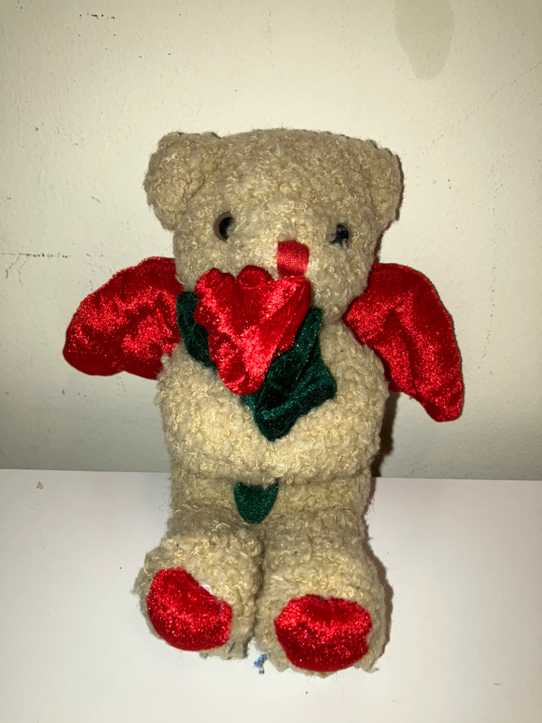 Teddy Bear with Red Wings and Rose Plush Toy - photo 2