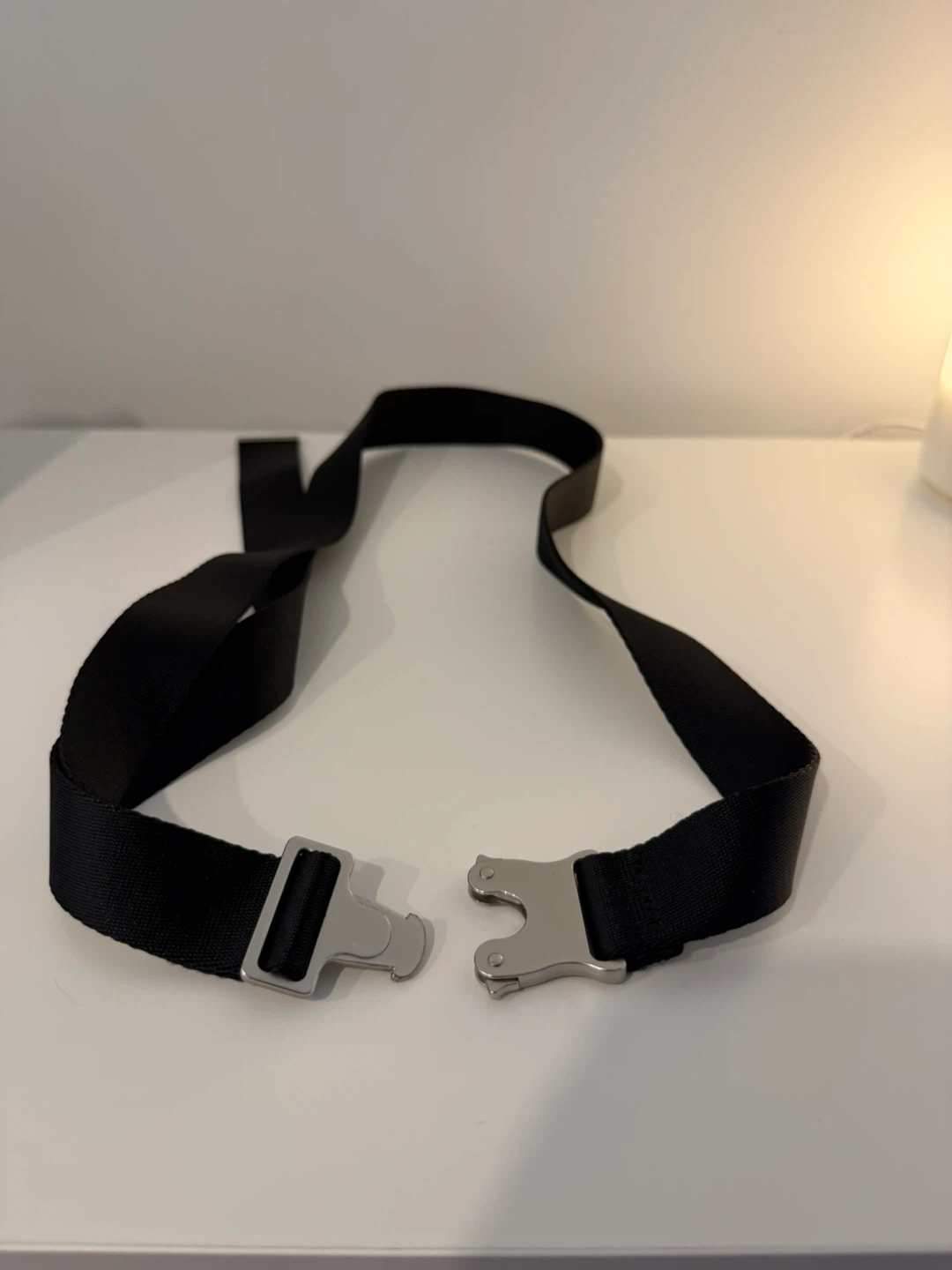 Black Nylon Belt with Metal Buckle - photo 2