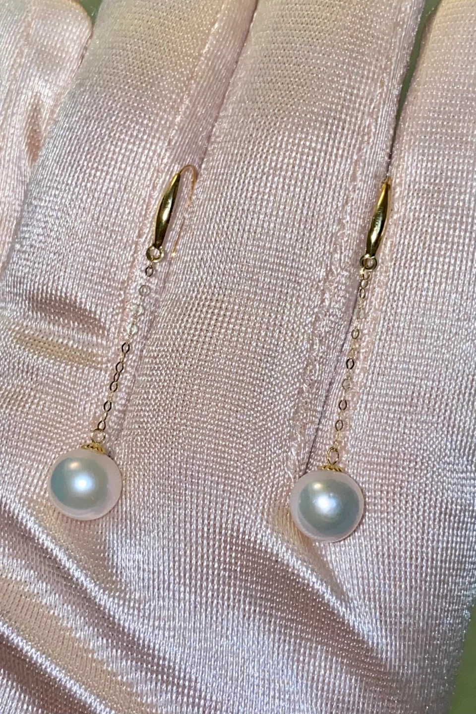 18K Gold Pearl Drop Earrings - photo 4