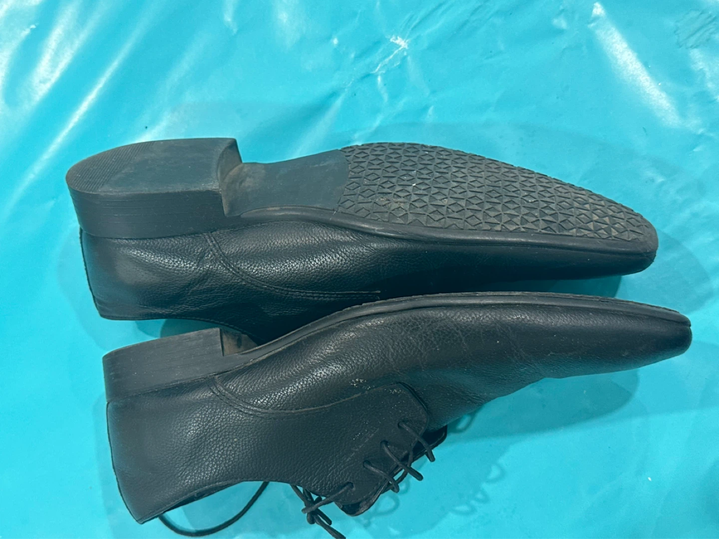 Red Tape Black Leather Dress Shoes - photo 4