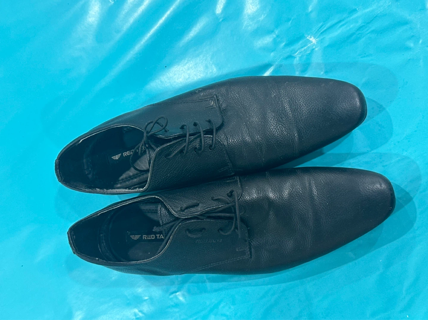 Red Tape Black Leather Dress Shoes - photo 2