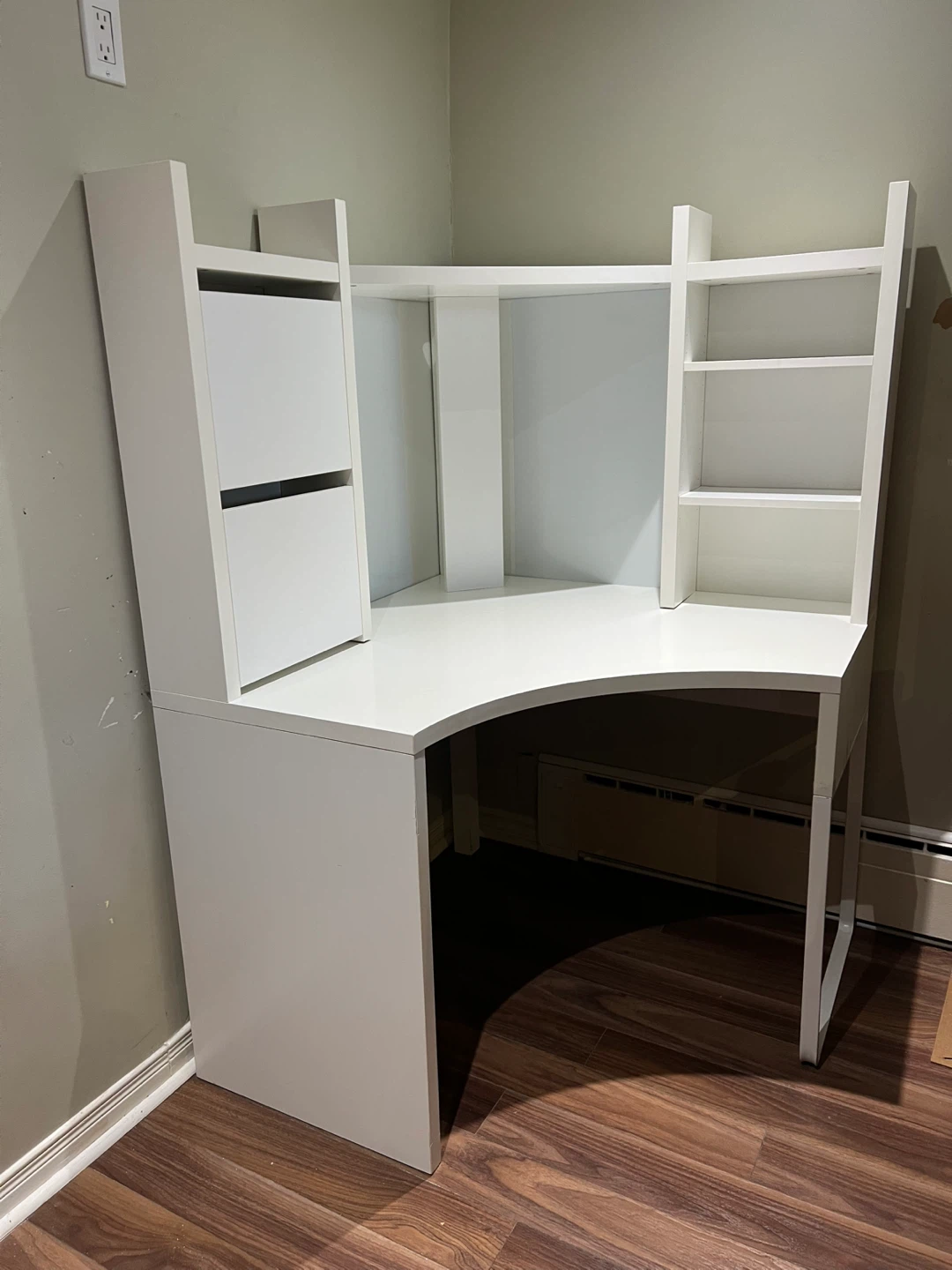 White IKEA Corner Desk Micke