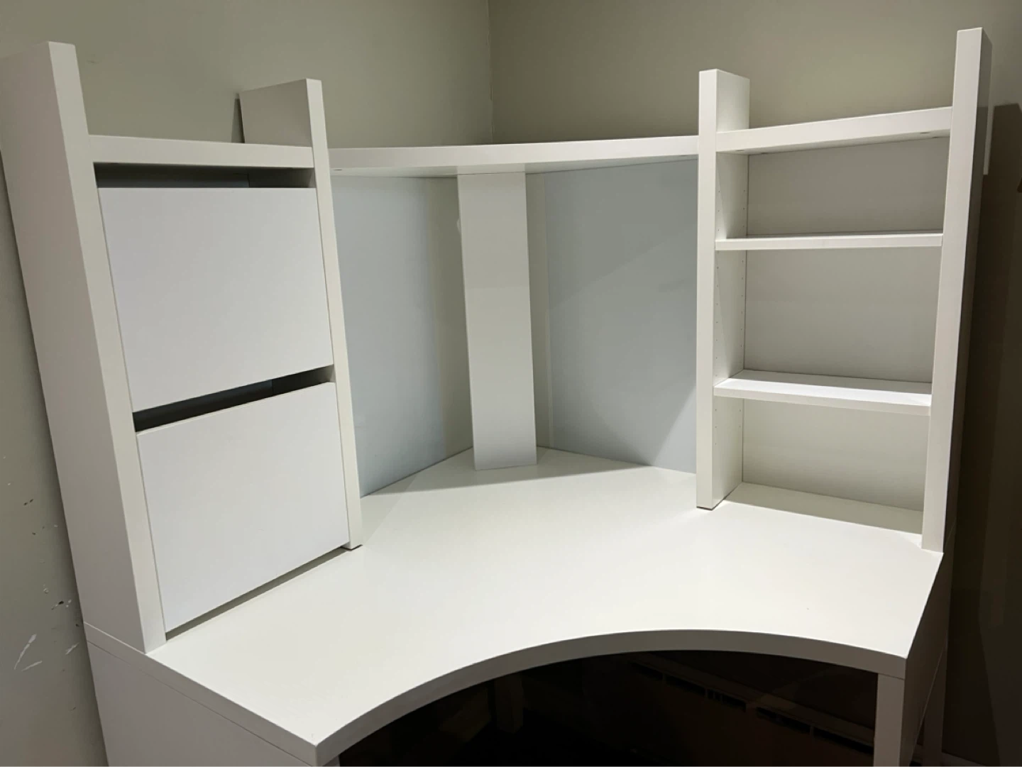 White IKEA Corner Desk Micke - photo 2