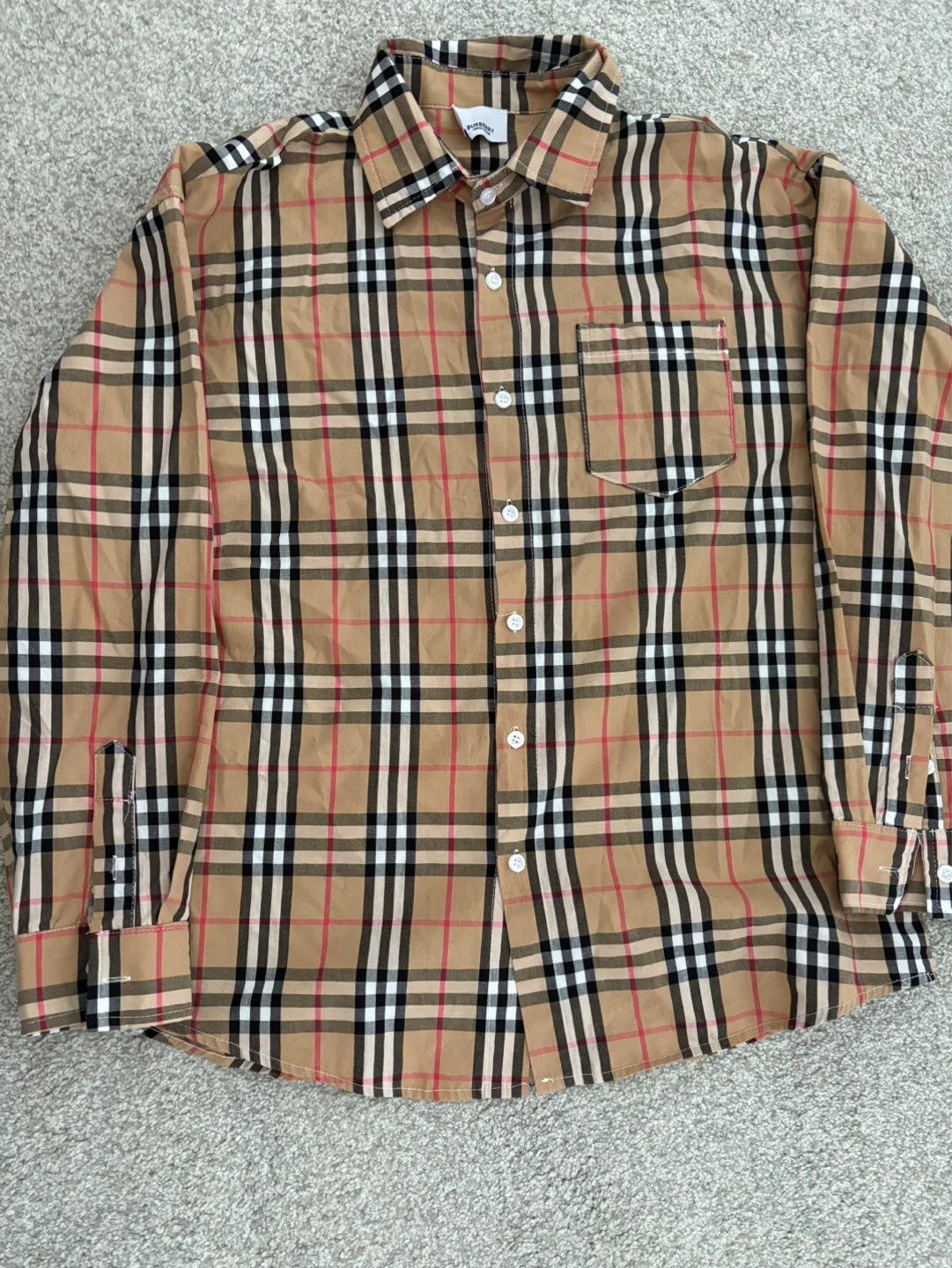 ( NEGOTIABLE )Medium Burberry Nova Check Long Sleeve Shirt