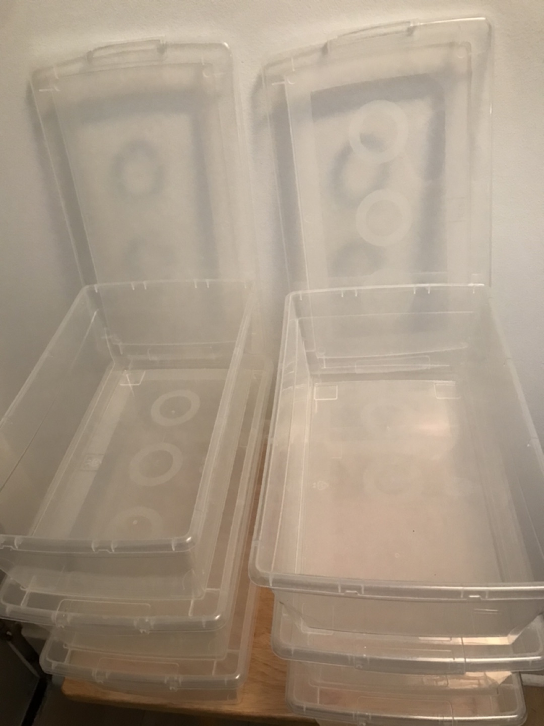 Set of 6 clear plastic shoeboxes - photo 2