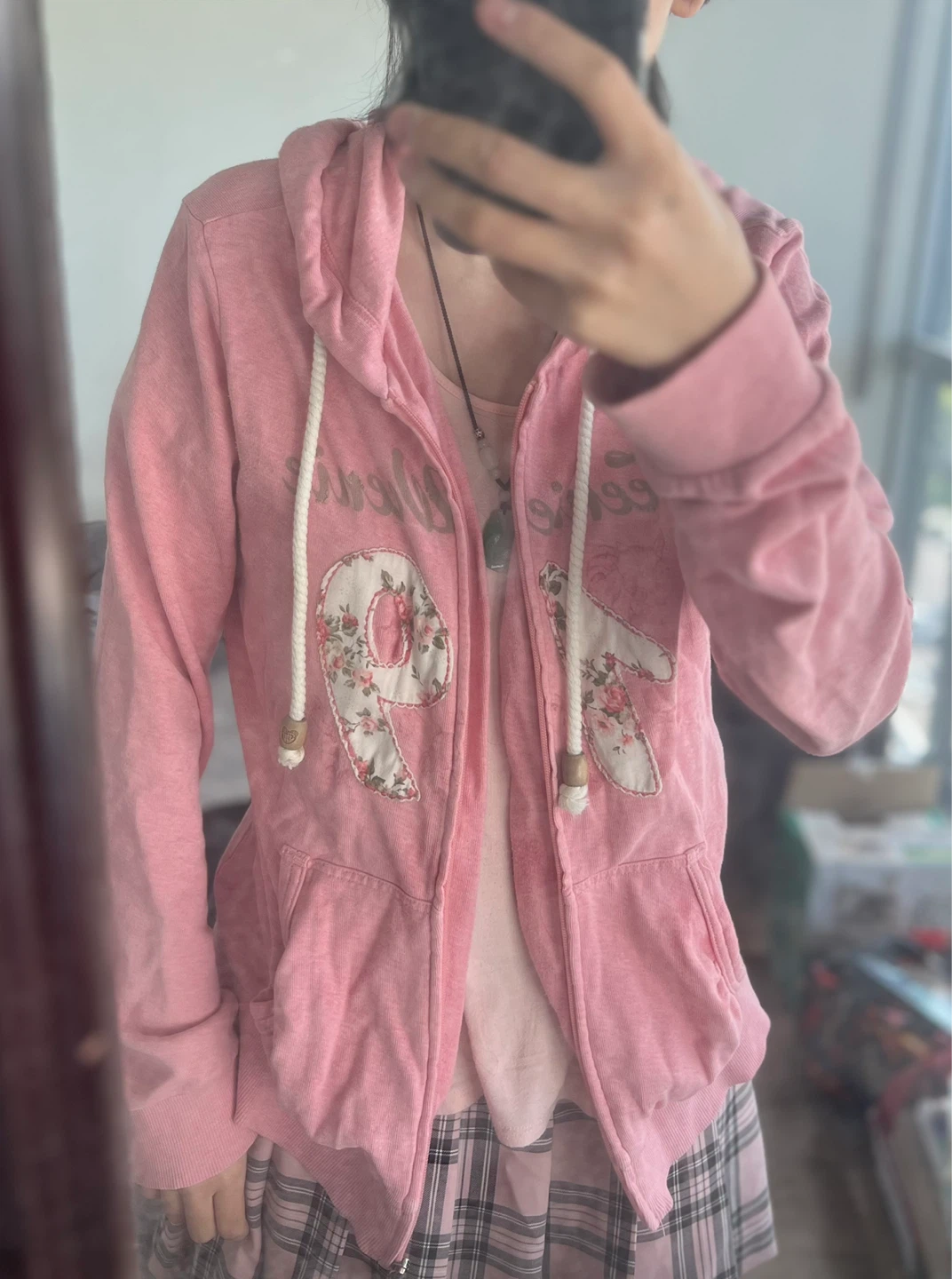❤️moving sale-Teenie Weenie "Natural Bear Garden" Pink Hoodie