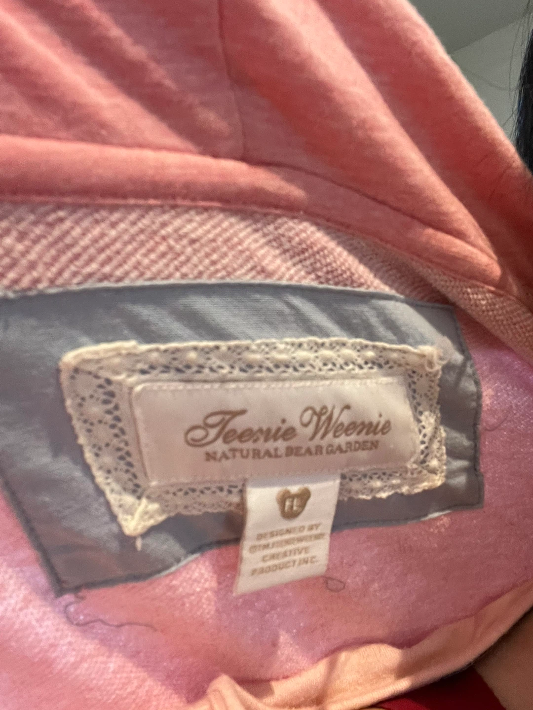 ❤️moving sale-Teenie Weenie "Natural Bear Garden" Pink Hoodie - photo 2