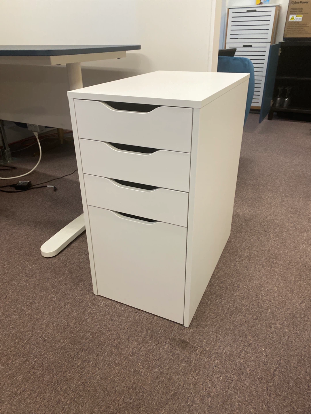 White 4-Drawer Filing Cabinet