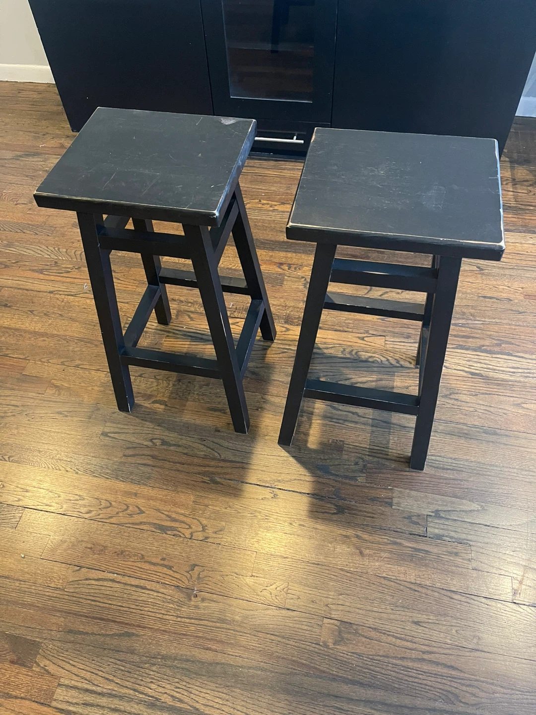 Set of 2 Black Bar Stools - photo 2