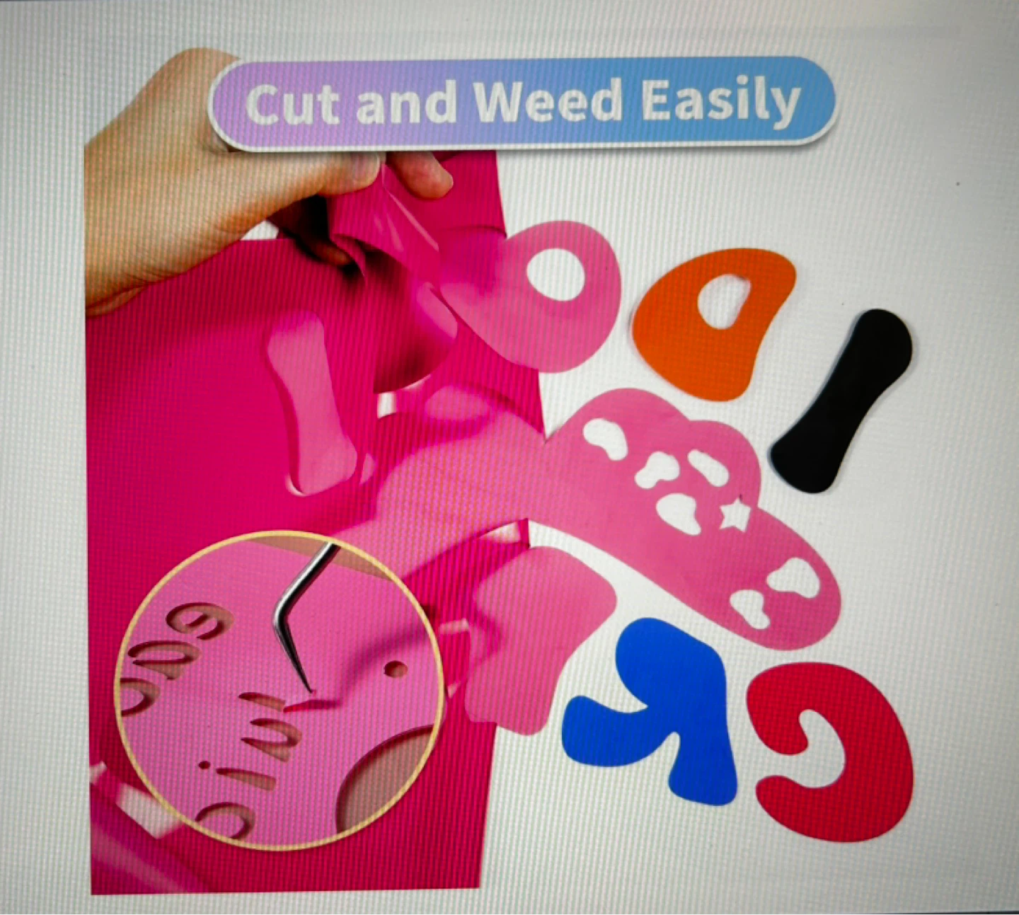 Amavinyl Great Pink Heat Transfer Vinyl - 12" x 10 FT - photo 5