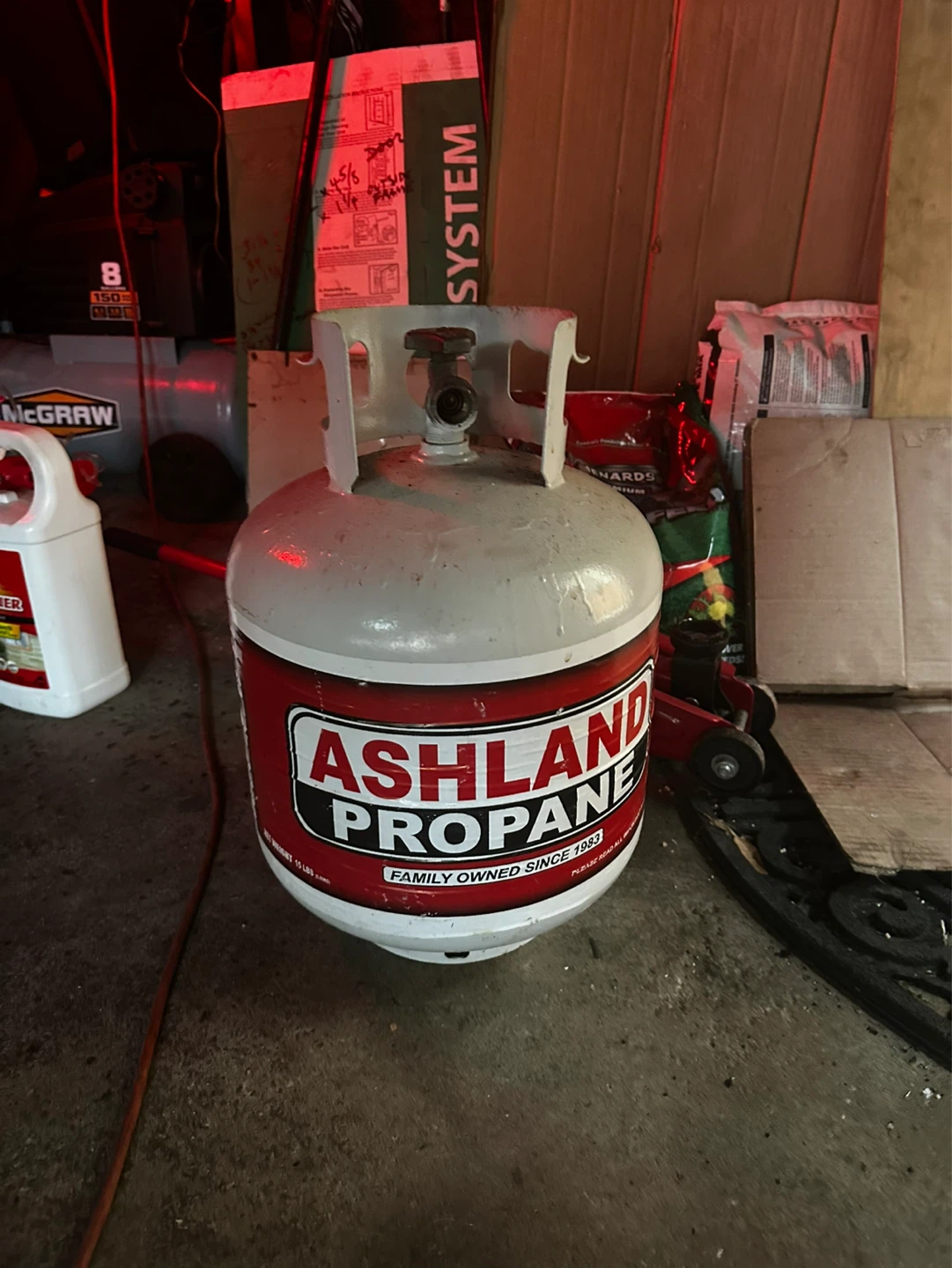 Empty Steal Propane Tank