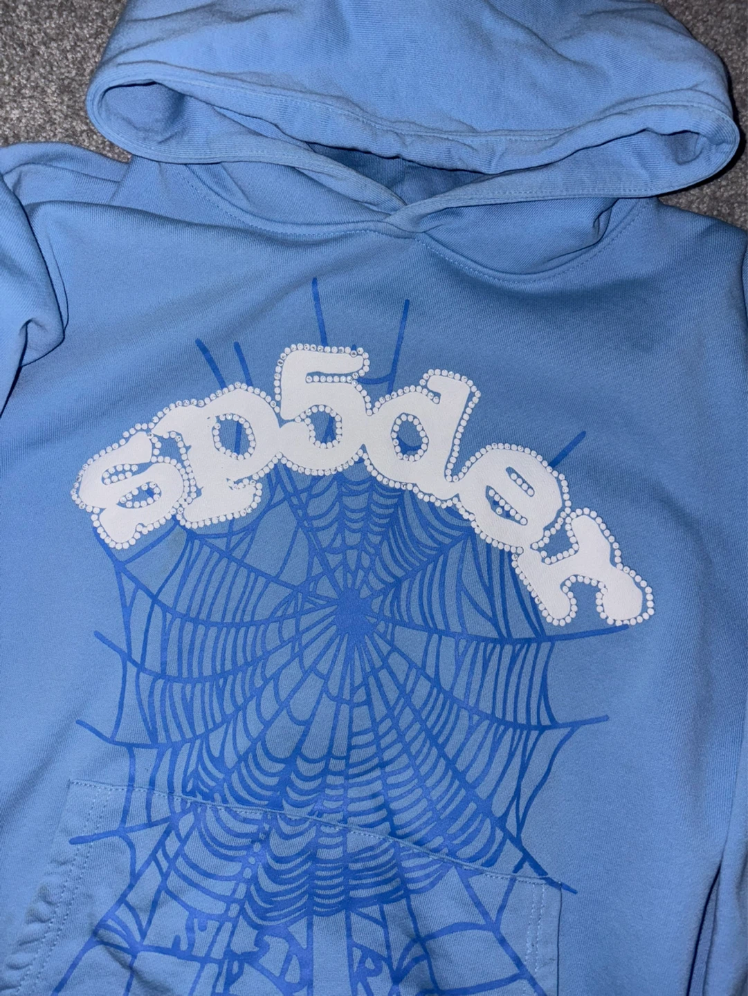 Spider-web graphic hoodie