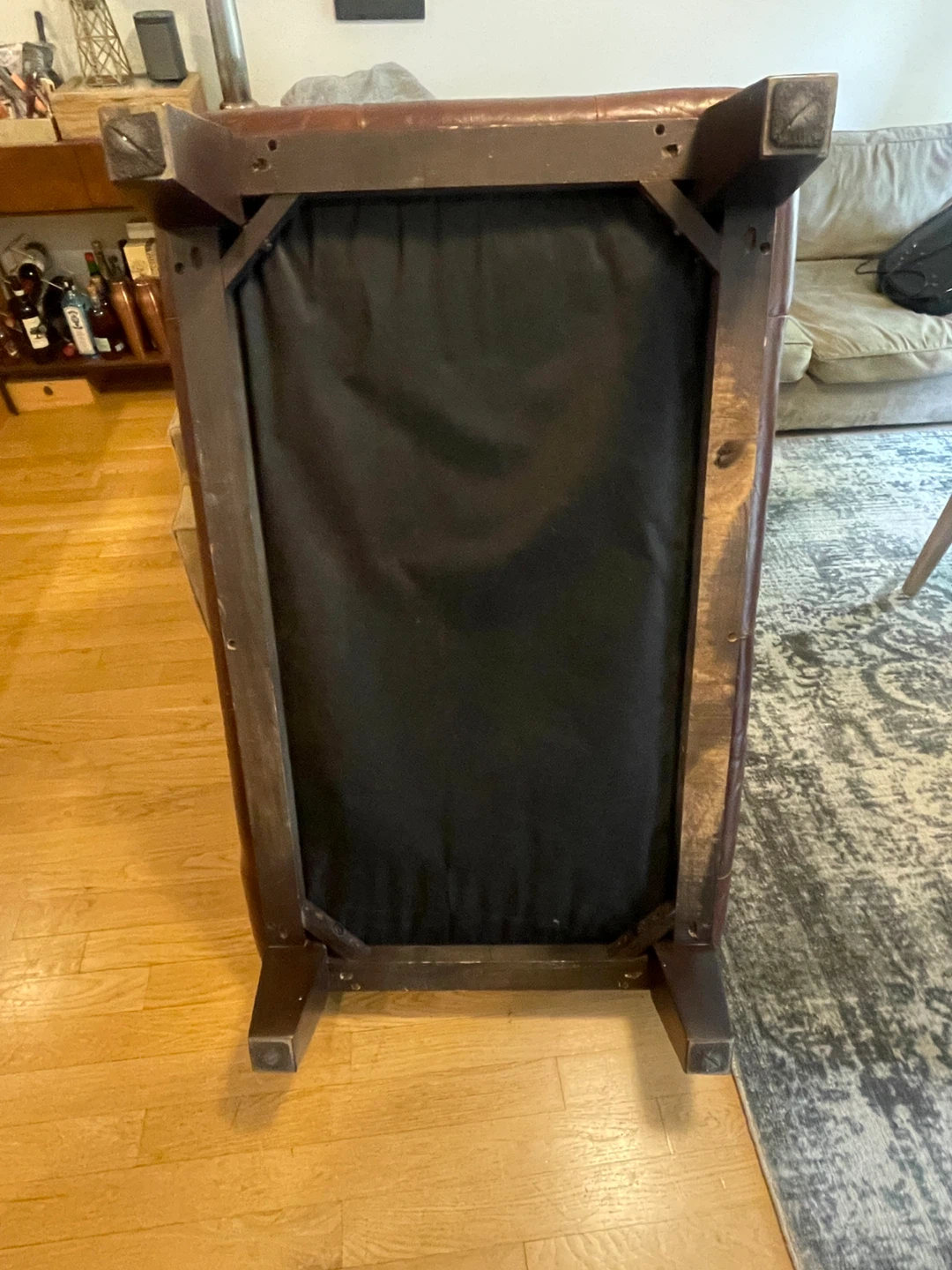Tufted Leather Ottoman Coffee Table - photo 3