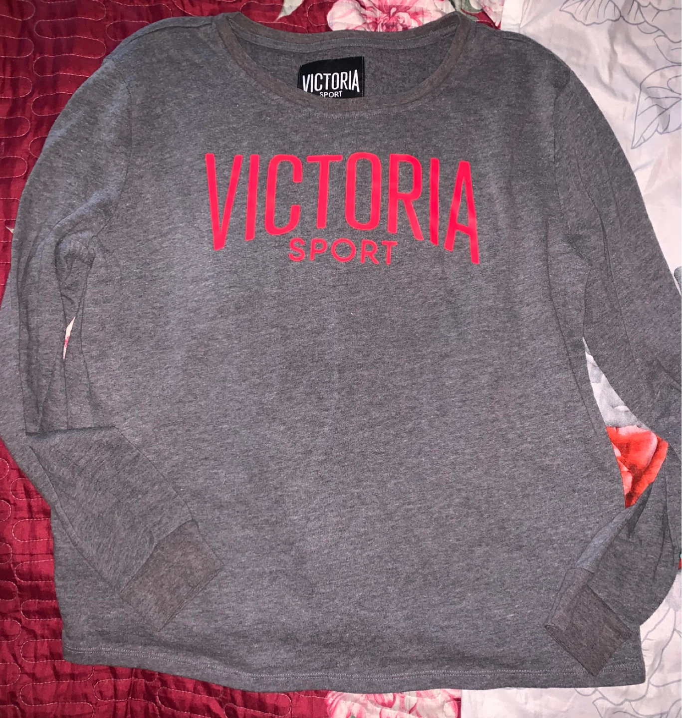 ⚽ Victoria Sport Grey Long Sleeve Top