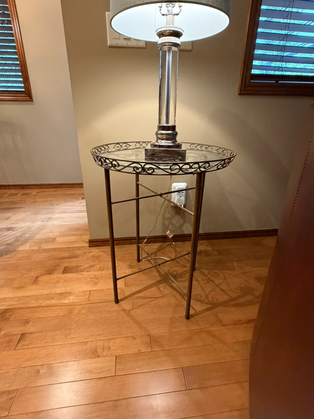 Ornate Metal & Glass Accent Table - photo 2