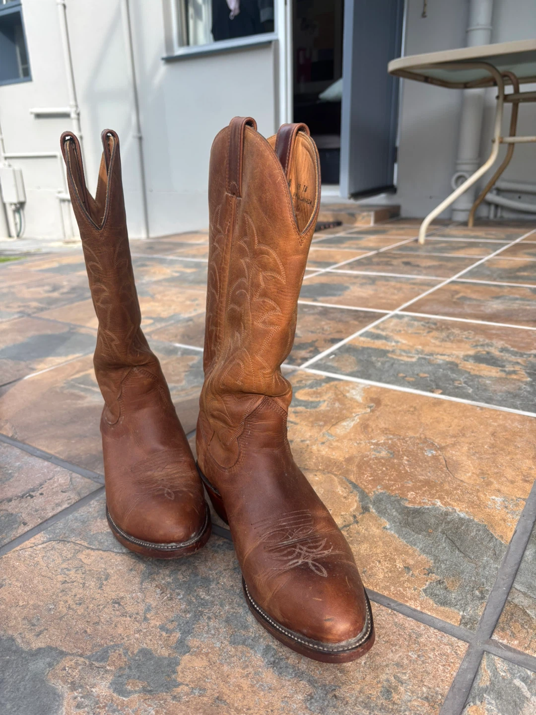 Brown Leather Cowboy Boots