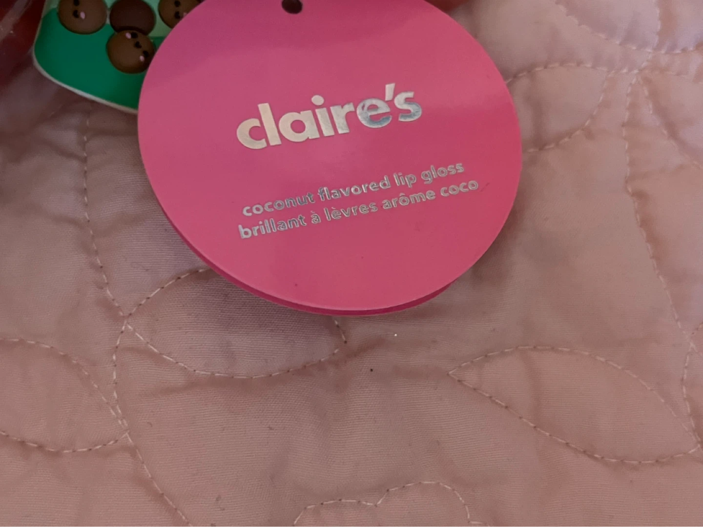Claire's Coconut Flavored Lip Gloss Set with Charm