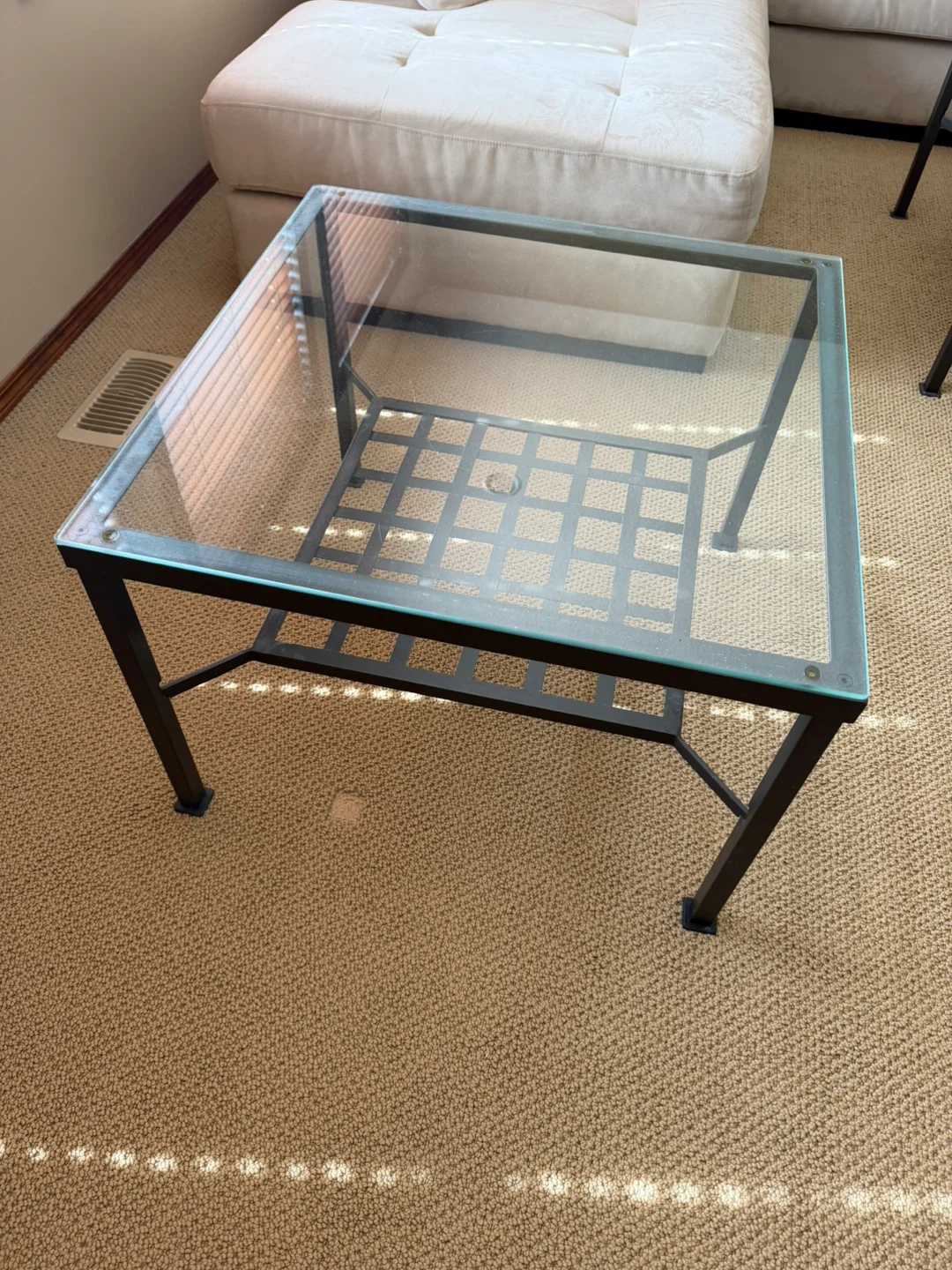 IKEA Glass and Metal Coffee Table