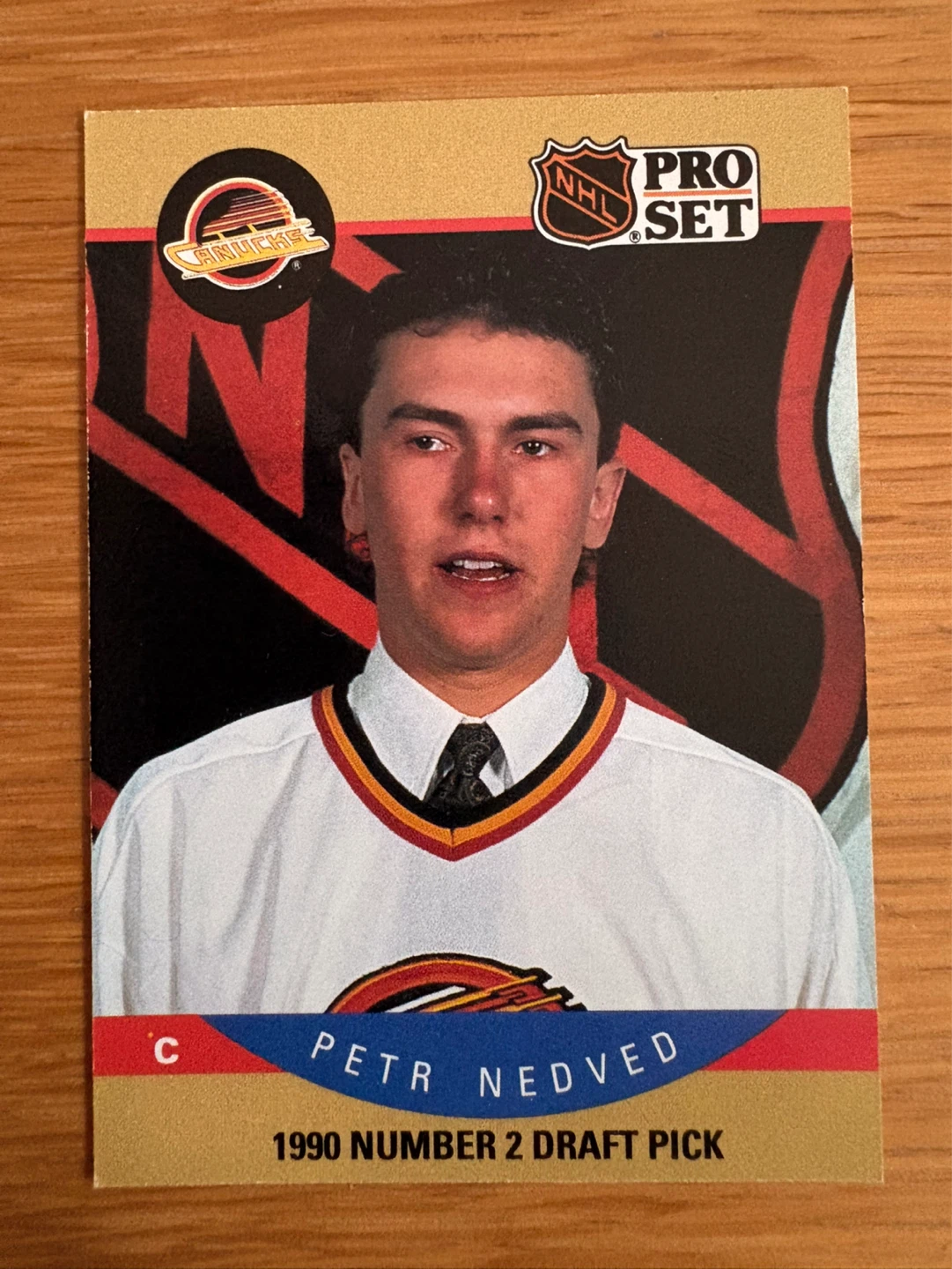 Pro Set 1990 Petr Nedved Vancouver Canucks Hockey Card