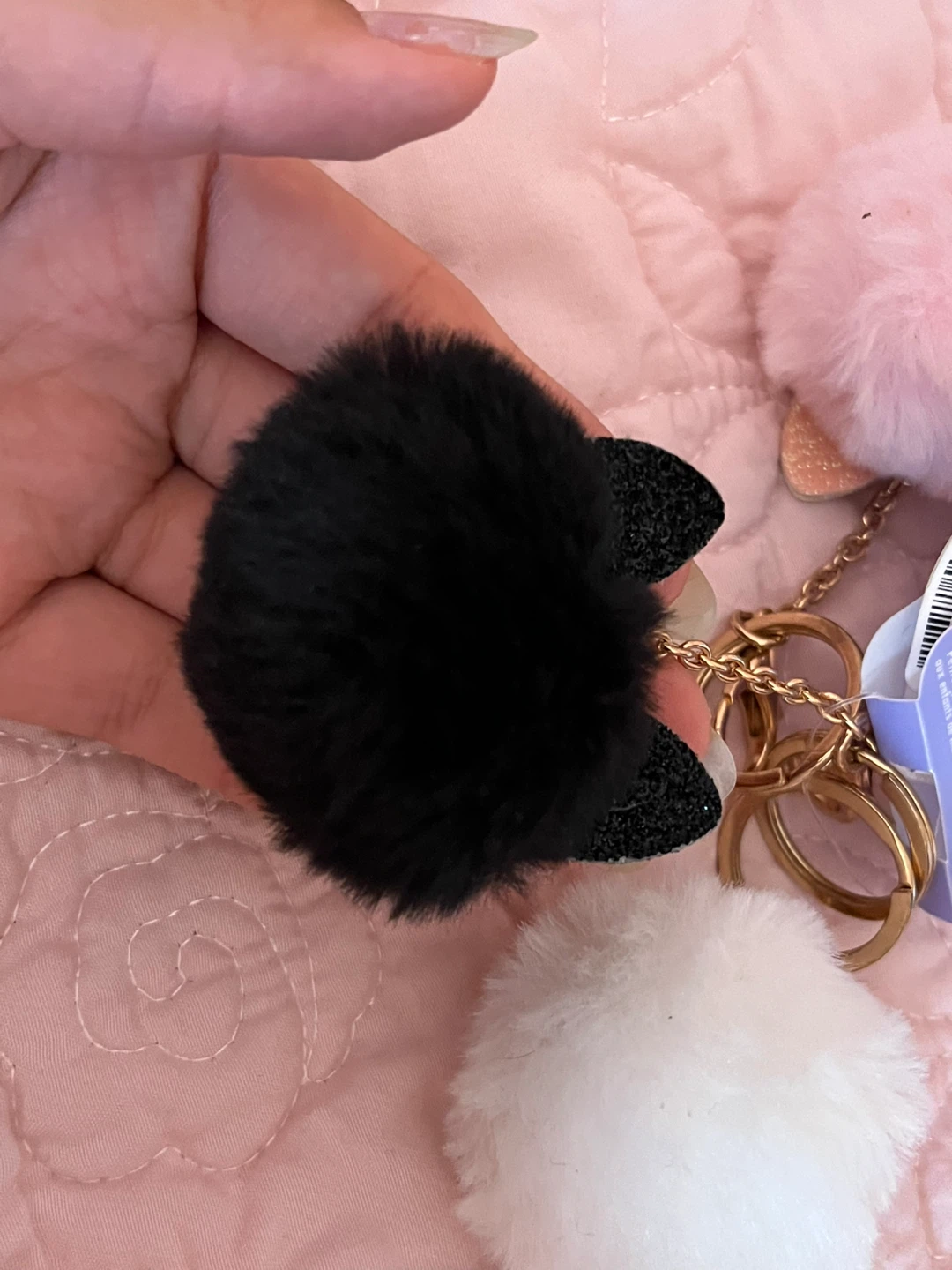 Claire's Pom Pom Keychain with Cat Ears - photo 5