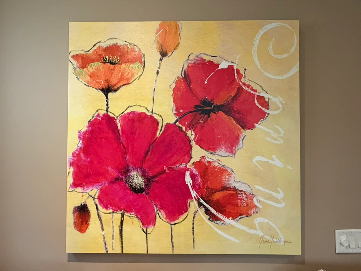 Red Poppies Canvas Art Painting - photo 2