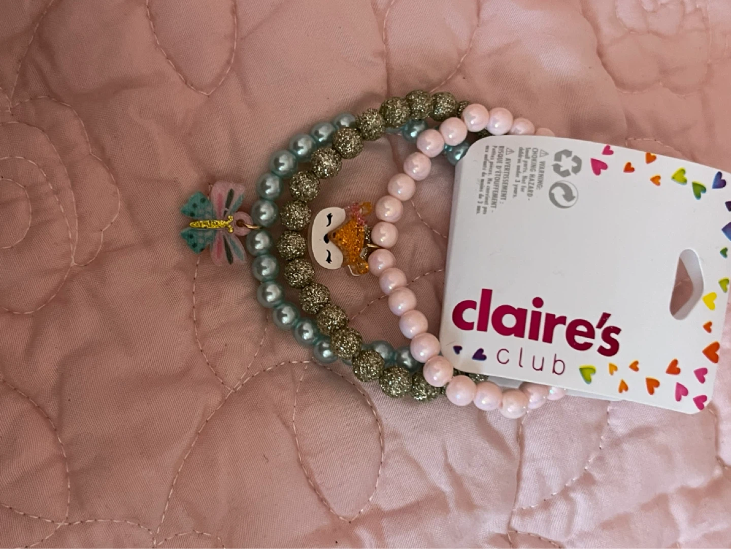 Claire's Club Beaded Bracelets with Charms