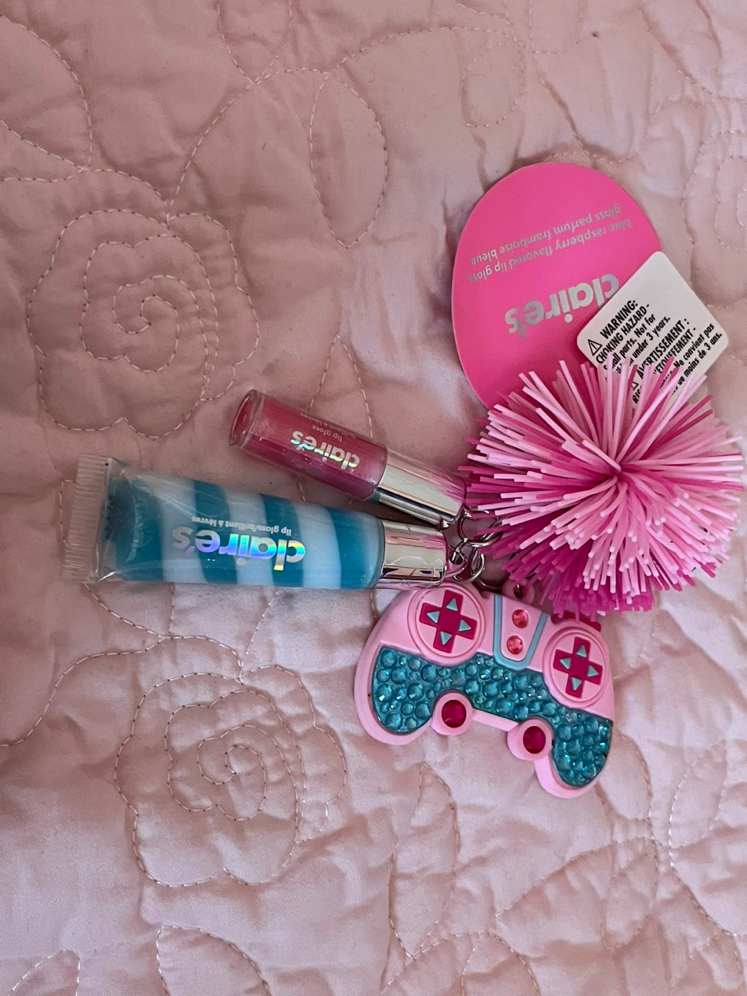 Claire's Lip Gloss Keychain with Game Controller Charm - photo 3