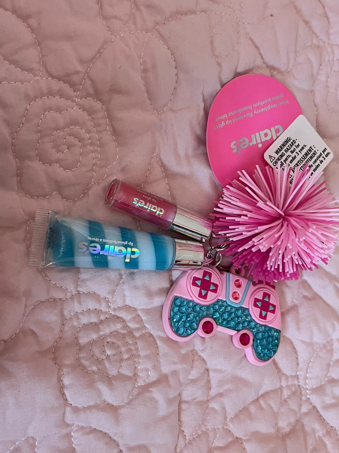 Claire's Lip Gloss Keychain with Game Controller Charm - photo 4