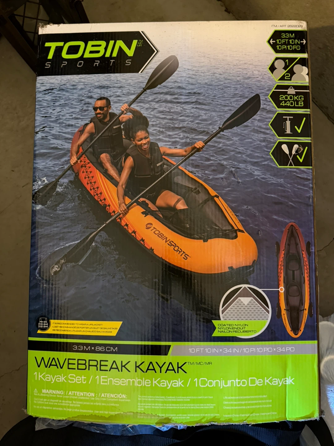 Tobin Sports Wavebreak 1 Kayak Set