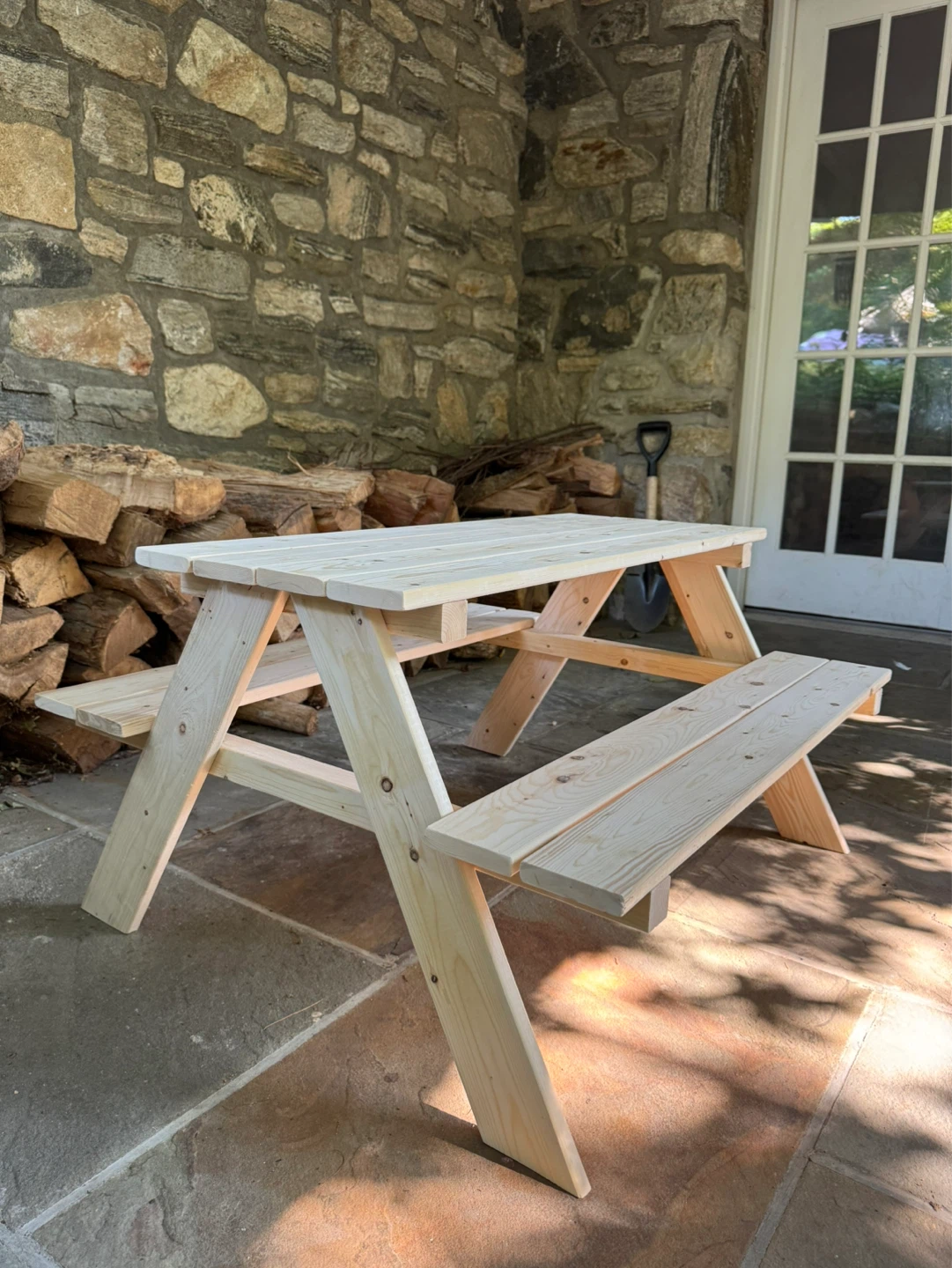 Kids’ Wooden Picnic Table Bench Set - photo 3