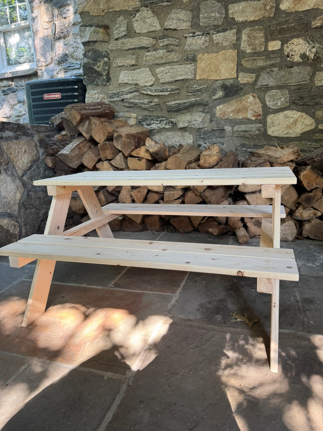 Kids’ Wooden Picnic Table Bench Set