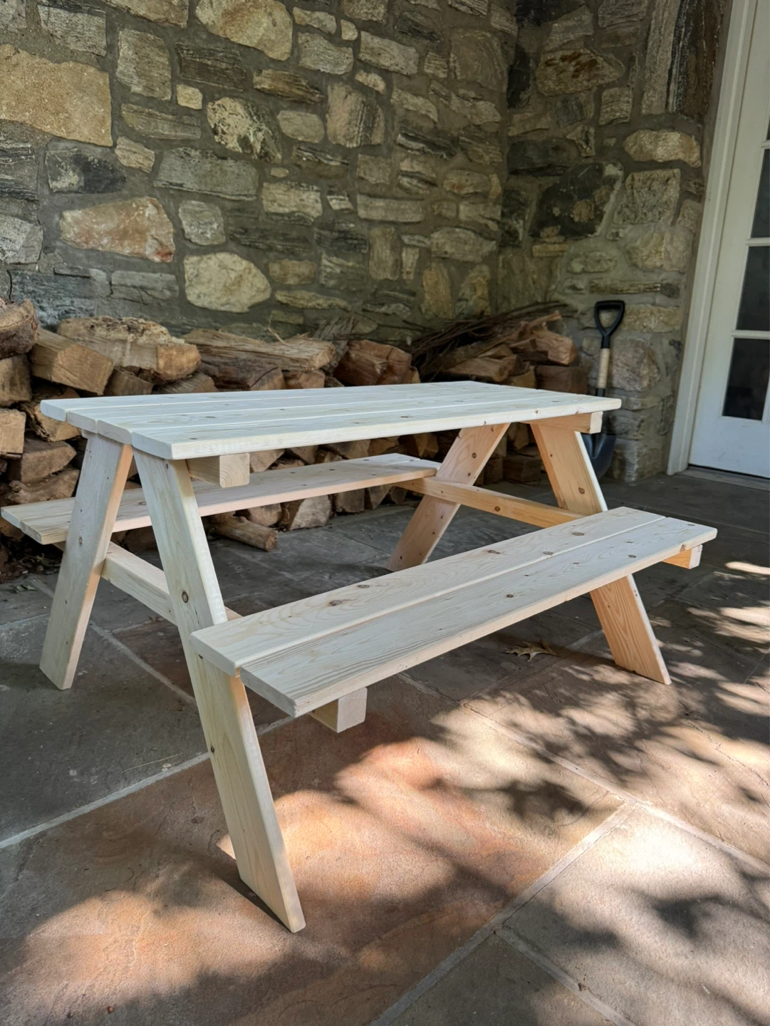 Kids’ Wooden Picnic Table Bench Set - photo 4