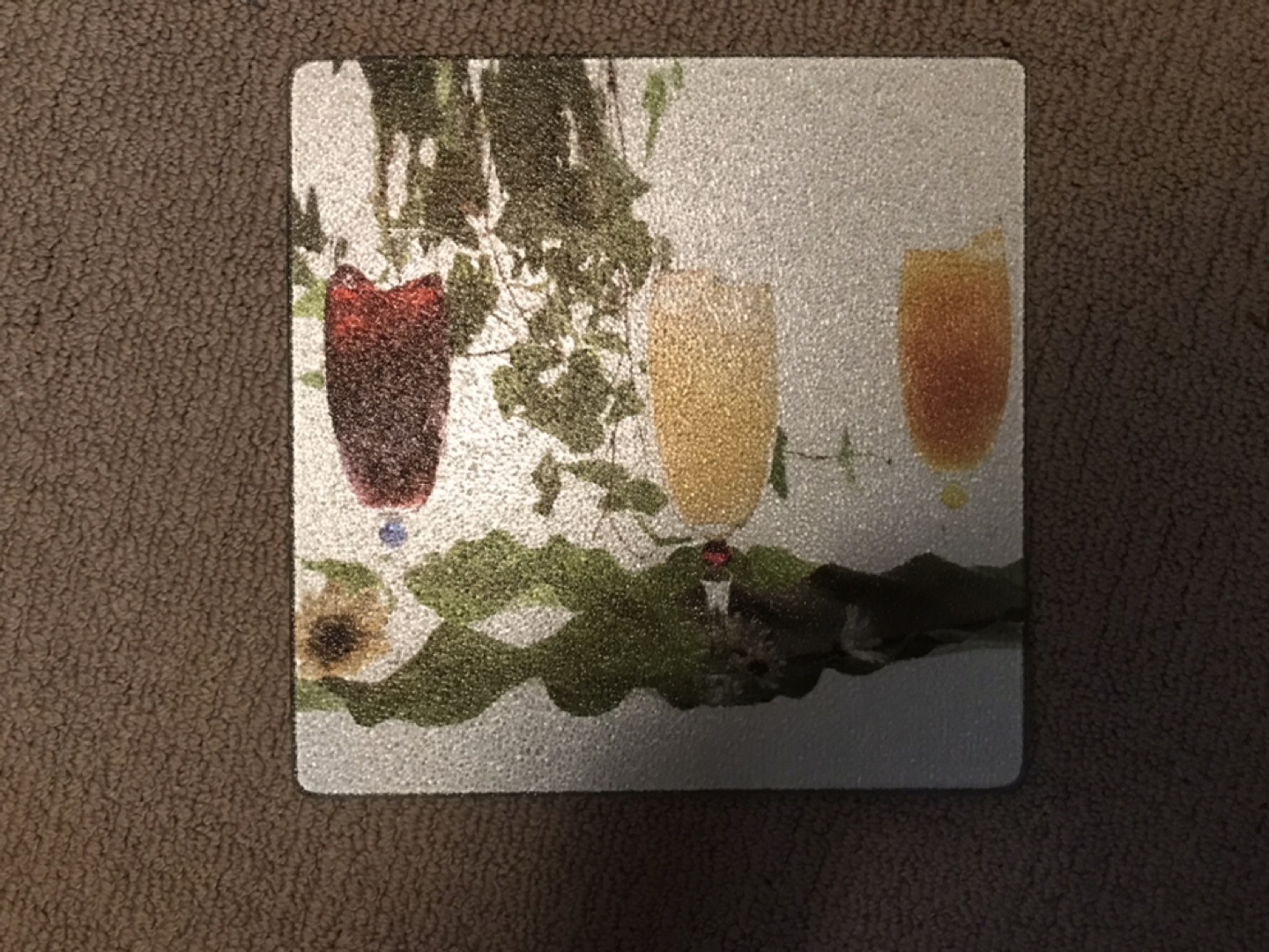 Decorative Glass Cutting Board - Drinks Design
