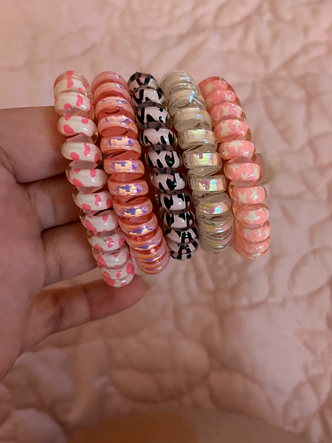 Claire's Club Spiral Hair Ties - Set of 5