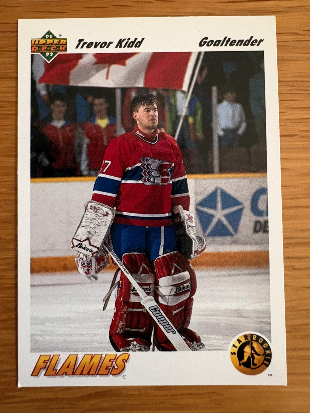 1991 Upper Deck Trevor Kidd Calgary Flames Hockey Card