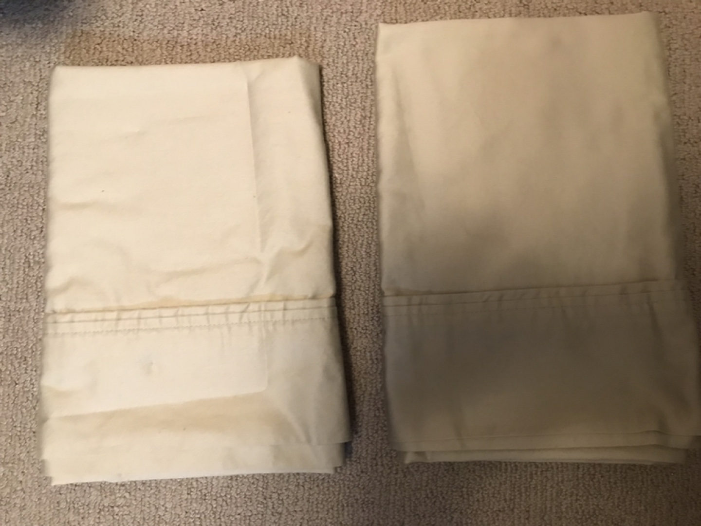 Cream coloured pillow cases King size