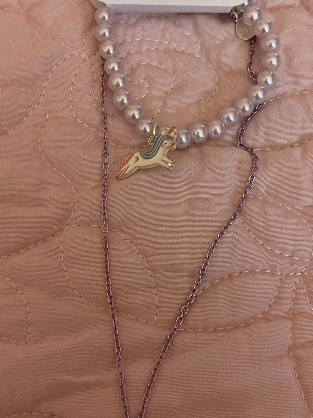 Claire's Club Unicorn Necklace and Bracelet Set
