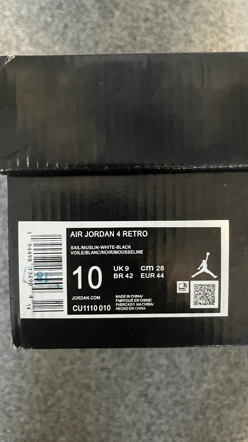 Air Jordan 4 Retro Sail/Muslin/White/Black Men's Shoes - photo 5